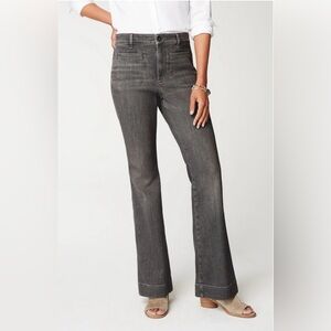 J. Jill Charcoal Flare & Wide Leg Jeans